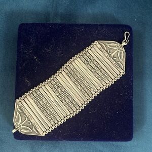 Sterling silver antique bracelet reversible